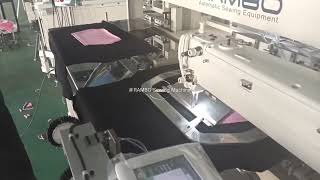 RAMBO RM350 Automatic kangaroo pocket setter machine testing before delivery [upl. by Mir]