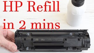 How to refill in 2 minutes HP 36A HP 78A HP 79A HP 83A HP 85A HP 88A Toner Cartridges [upl. by Nudnarb]