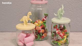 Cómo decorar tarros de cristal con dinosaurios · Handfie DIY [upl. by Mannie]