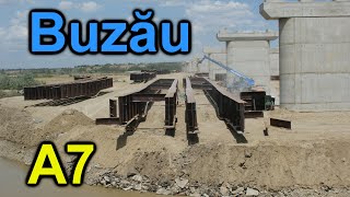 Autostrada A7  Pod peste Râul Buzău  25 Mai 2024 [upl. by Arvid]