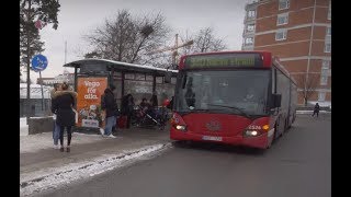 Sweden Stockholm winter ride with bus 840 from Haninge Centrum to Tyresö [upl. by Heather]