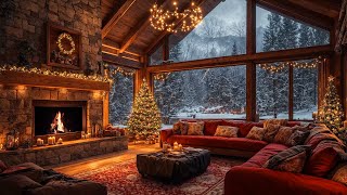 Cozy Christmas Ambience 🎄 Relaxing Christmas Jazz Instrumental Music amp Crackling Fireplace Sounds 🔥 [upl. by Bourke]