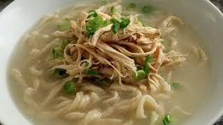 Korean Chicken Noodle Soup from Scratch Kalguksu 칼국수 [upl. by Joelly792]