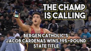 Bergen Catholics Jacob Cardenas Wins 195 Pound State Championship [upl. by Aikel367]