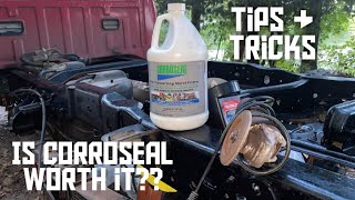 Corroseal rust converter on frame F250 superduty [upl. by Etana]