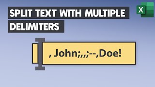 How to Split Text to Columns in Excel with Multiple Delimiters using a TEXTSPLIT Excel Formula [upl. by Annovaj]