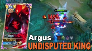 Argus quotUNDISPUTED KINGquot Gameplay 2024  Mobile Legends [upl. by Aniarrol]