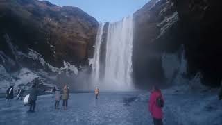 Skogafoss Waterfall South Iceland 081222 [upl. by Aicilec]