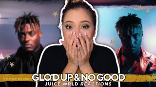 two brand new juice songs 💙🚙💎 glod up amp no good  juice wrld reactions [upl. by Anaeerb]