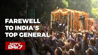 General Bipin Rawats Funeral With Full Military Honours [upl. by Yllitnahc]