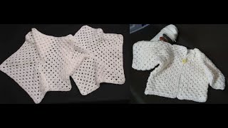 Crochet 6 pointed Hexagon Cardigan ANY Size Part 1 Crochet hexagons to make the cardigan or jacket [upl. by Yeliah]