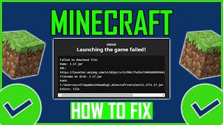 Fix Minecraft Launching The Game Failed NEW  Fix Minecraft Failed To Download File [upl. by Niveg430]