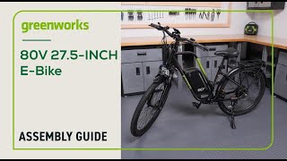 Greenworks 80V 275quot EBike  Assembly Guide [upl. by Rustice]