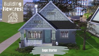 Building Newcrest Sage Starter  Sims 4 Lets Build [upl. by Gierc]