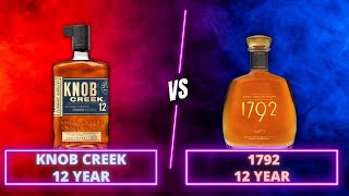 Aged Bourbon Battle BLIND Which One Is Worth The Money  Knob Creek 12 Year vs 1792 12 Year [upl. by Ahsuas]