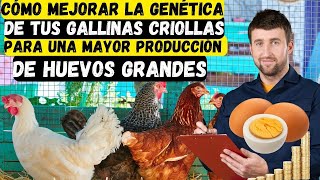 Cómo mejorar la genética de tus gallinas criollas para una mayor producción de huevos Grandes [upl. by Ertemed]