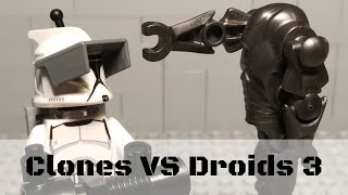 Lego Star Wars Stop Motion Clones Vs Droids 3 [upl. by Carie]