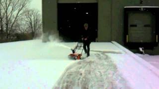 WORX WG650 Electric Snow Thrower demonstration [upl. by Flemings]