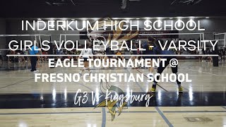 INDERKUM GIRLS VAR VOLLEYBALL Vs Kingsburg 09142024 [upl. by Llednik]