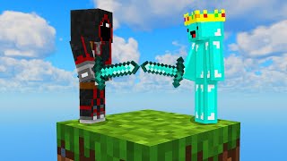 Minecraft But Its ONE BLOCK vs BadBoyHalo [upl. by Lebatsirhc]