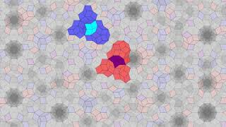 Nonlocal Game of Life in 2D Quasicrystals  Twoparticle Interaction [upl. by Jenne]