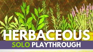 Herbaceous Board Game  Full Solo Playthrough  How to Play Solitare [upl. by Oflunra]