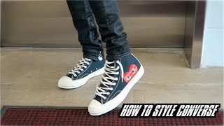 How to Style Converse  Review  On Foot Chuck Taylor x CDG [upl. by Bradshaw]