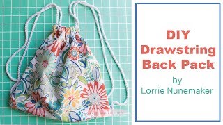 Drawstring backpack  DIY [upl. by Roye208]