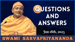 Ask Swami with Swami Sarvapriyananda  June 18th 2023 [upl. by Streeto]