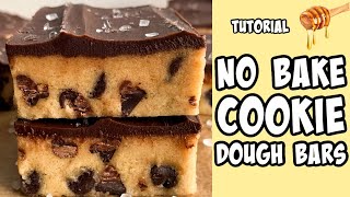 No Bake Cookie Dough Bars Recipe tutorial Shorts [upl. by Stromberg]