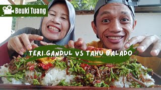 MAKAN TERI CAMPUR GEDANG GANDUL DAN TAHU BALADO [upl. by Ahsin]