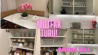 Mutfak turu yayinda Mutfak dolap düzenim Neyi nereden aldimviral vlog temizlik mutfakta [upl. by Ailecara]