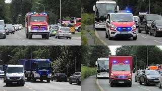 Hochwasser  Großalarm Einsatzfahrten in Leichlingen am 140715072021 [upl. by Talie665]