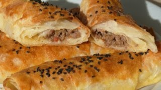 Borek Rolls with Ground Beef – Turkish Spring Rolls Recipe [upl. by Yerxa50]