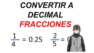 Como convertir a decimal una fracción [upl. by Losyram]