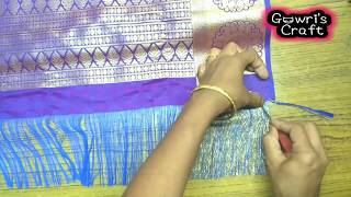 how to make Tassels for Silk Saree பட்டு புடவைக்கு முந்தானை முடிச்சு போடுவது எப்படி [upl. by Sadler]