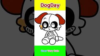 Drawing amp Coloring DogDay Smiling Critters how to draw a cute Puppy Dog animal anime DVC dogday [upl. by Ettecul]