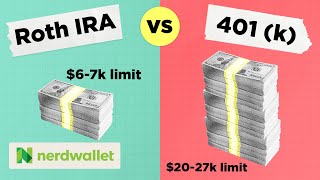 Roth IRA vs 401K The Best Investment For You  NerdWallet [upl. by Cirle542]