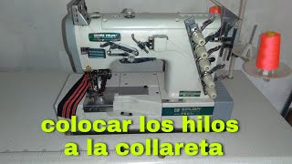 como enhebrar o colocar los hilos a la máquina de coser collareteracollaríngaloneraetc [upl. by Caldwell]