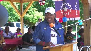 Delethia Quarles Addresses Juneteenth Crowd [upl. by Mcilroy534]