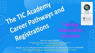 TIC Academy Career Paths and Professional Registrations [upl. by Nefets]