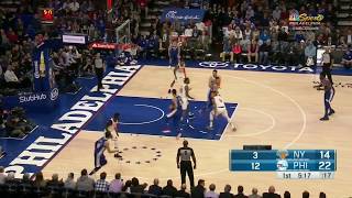 Ben Simmons Does it Again WiseSmart Assist to Saric vs Knicks [upl. by Riedel]