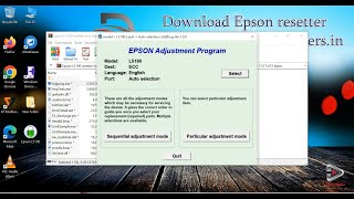 Download Epson L5190 Resetter Tool New Version  StepbyStep Guide to Reset Epson L5190 Printer [upl. by Olaznog789]