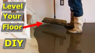 How to Self Level Concrete Floors Like Pros  Self Leveler [upl. by Melissa]