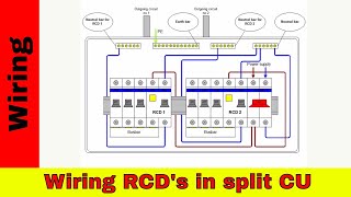 How to wire split consumer unit RCD wiring [upl. by Eeroc]