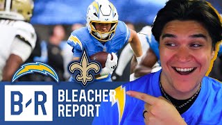 REACTION Chargers vs Saints  Director on Bleacher Report [upl. by Aehtna]