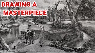 How to Draw a Landscape Masterpiece Flatford Mill After John Constable [upl. by Cibis]