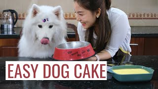 EASY CAKE RECIPE FOR DOG delicious custard puddingflan edible for dogs  DIY DOG TREATS Ep1 [upl. by Rolph]