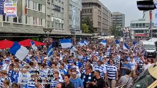 MSV Duisburg Fanmarsch Start am Lifesaver 03082024 Duisburg andere Perspektive [upl. by Silma299]