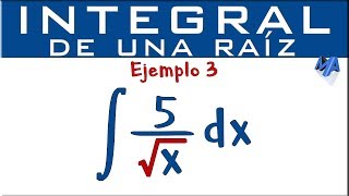 Integral de una raíz  Ejemplo 3  Raíz en el denominador [upl. by Bianka273]